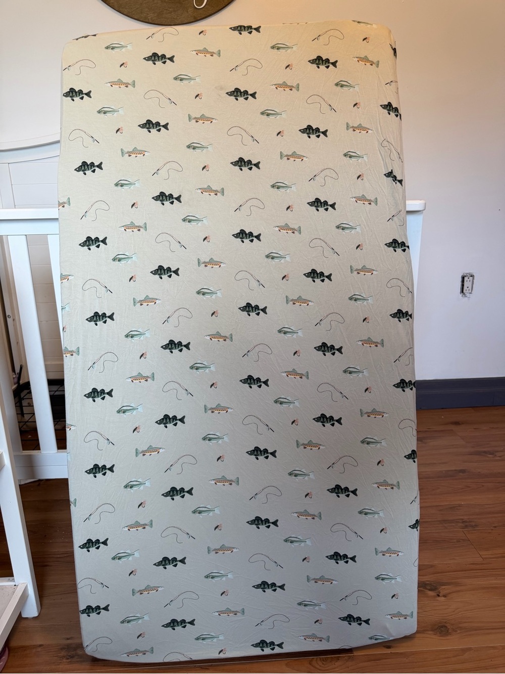 Kyte Baby Fishing Crib Sheet Fish Outdoors Print